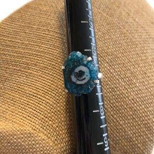 Real Rainbow Solar Quartz 925 Sterling Silver ring